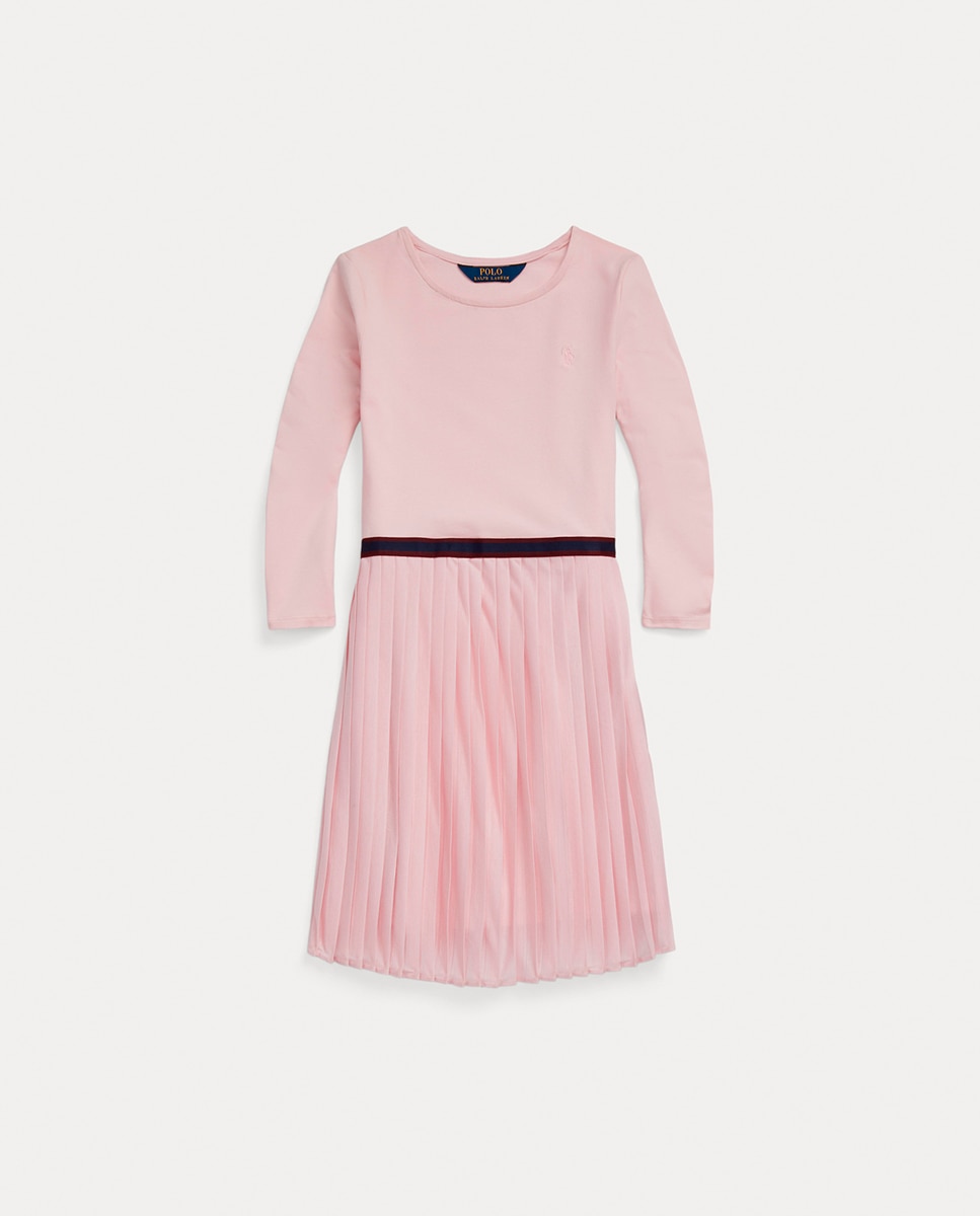 Imagen 0 de Vestido de niña de algodón en rosa