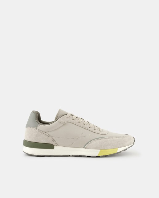 Imagen 0 de Zapatillas de hombre con cierre de cordones con micro suede