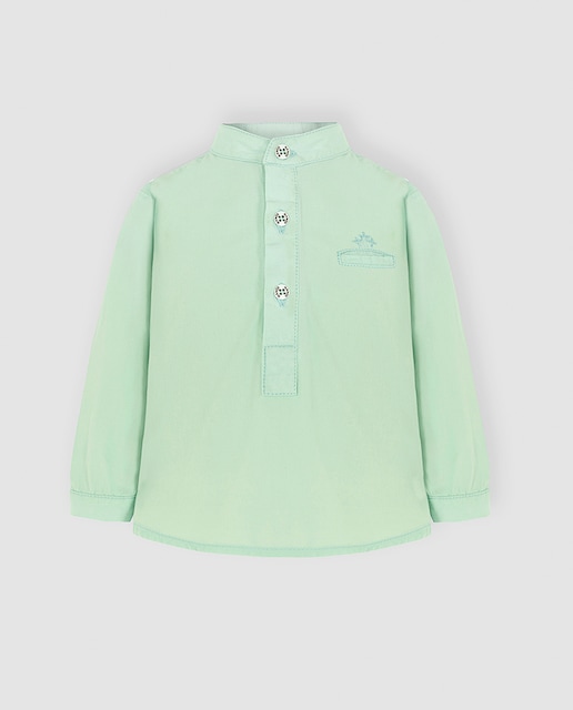 Imagen 0 de Camisa cuello mao popelín de bebé niño