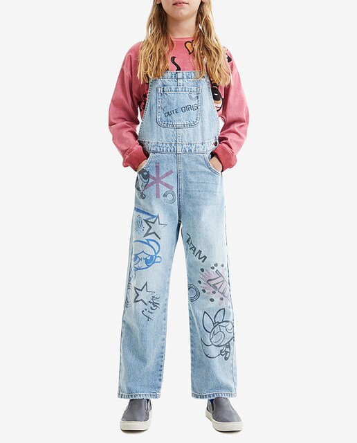 Imagen 0 de Peto vaquero de niña largo Supernenas
