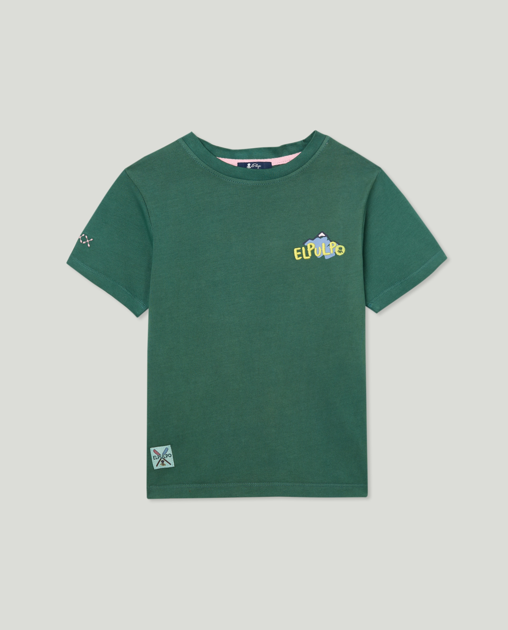 Imagen 0 de Camiseta niño manga corta y cuello caja