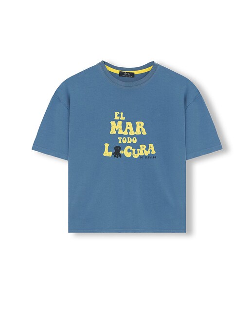 Imagen 0 de Camiseta niño Oversize con estampado manga corta