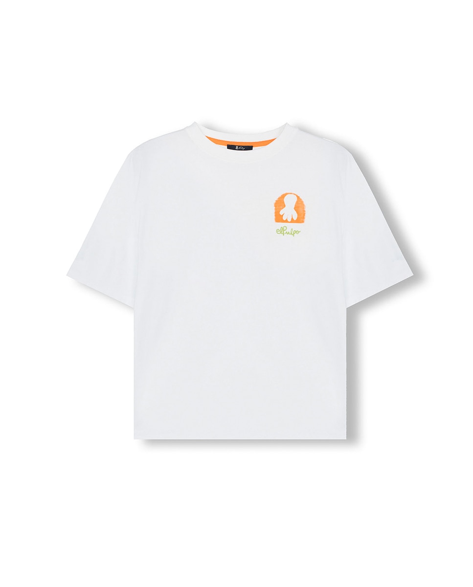 Imagen 0 de Camiseta niño Oversize con estampado manga corta