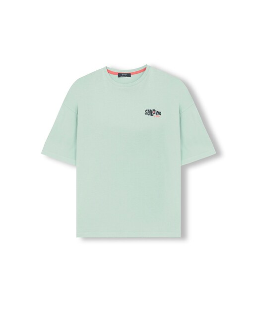 Imagen 0 de Camiseta niño Oversize con estampado manga corta