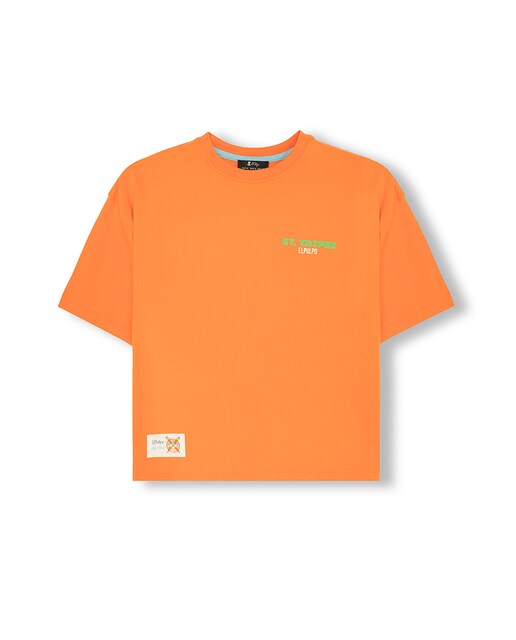 Imagen 0 de Camiseta niño Oversize con estampado manga corta