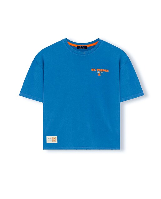 Imagen 0 de Camiseta niño Oversize con estampado manga corta