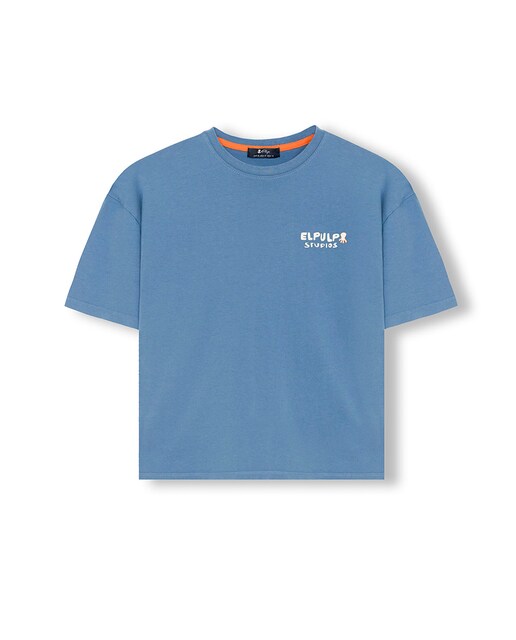 Imagen 0 de Camiseta niño Oversize con estampado manga corta