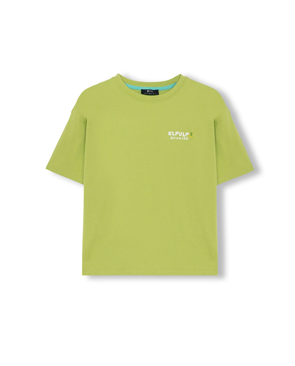 Imagen 0 de Camiseta niño Oversize con estampado manga corta