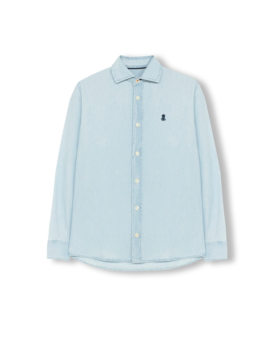 Imagen 0 de Camisa niño manga larga tipo denim