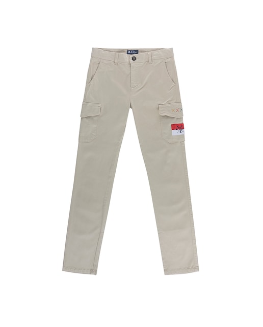 Imagen 0 de Pantalón de niño cargo con parche beige