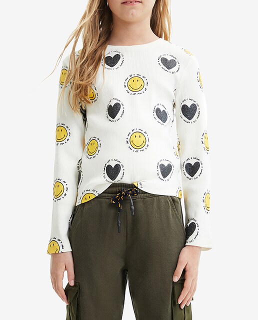 Imagen 0 de Camiseta Smiley® de niña corazones