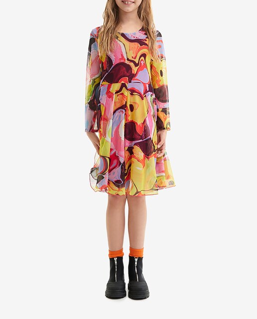 Imagen 0 de Vestido de niña tul print digital