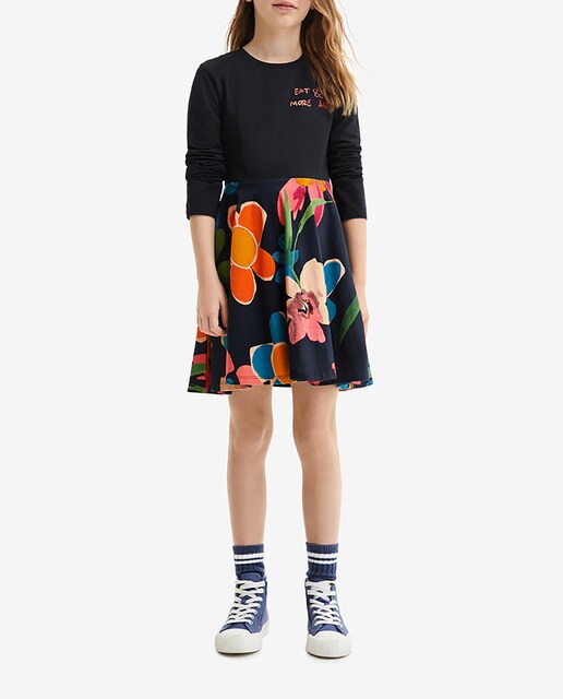 Imagen 0 de Vestido de niña dos en uno floral