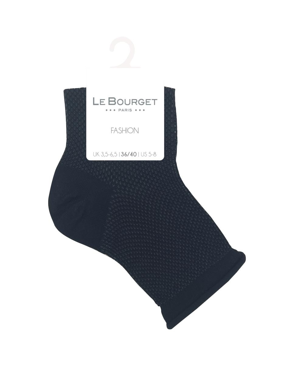 Imagem 0 de Meias lisas de lurex com punhos dobrados