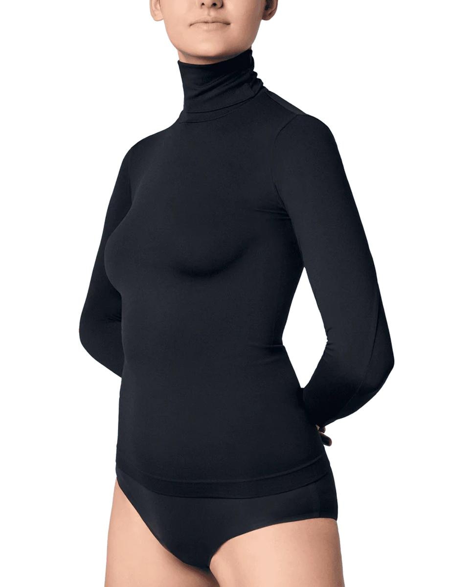 Imagem 0 de Blusa de gola alta de mangas compridas