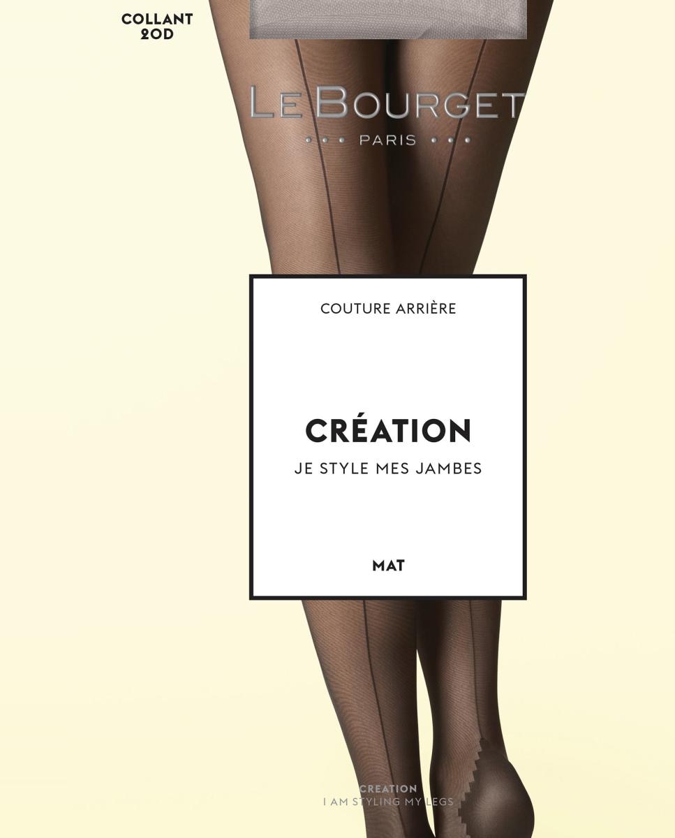 Collants transparentes com costura traseira Preto-4