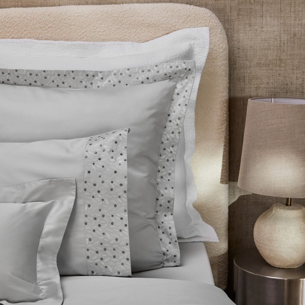 Conjunto de Capa de Edredão Petals Cinzento-2