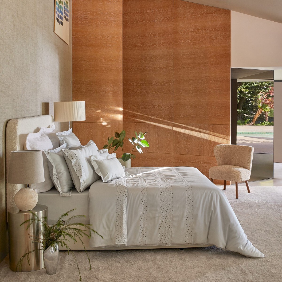 Conjunto de Capa de Edredão Petals Cinzento-3