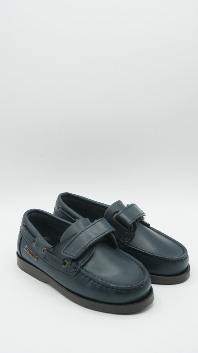 Mocassin c/Velcro a Cor Navy-2