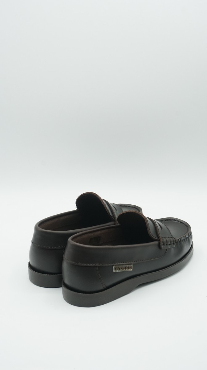 Mocassin Liso Travessão STORM Castanho-3