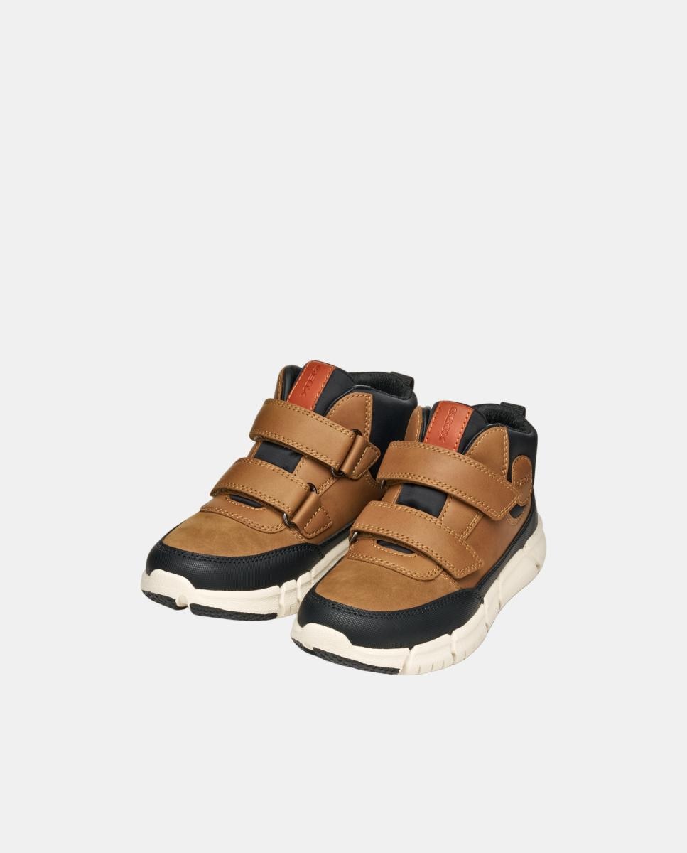 Botins com duplo velcro Castanho-claro-3