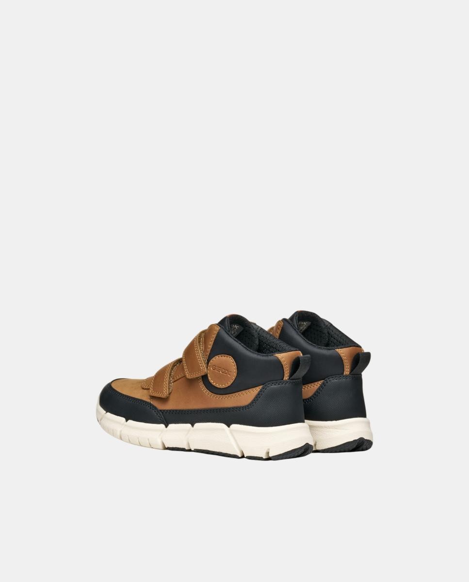 Botins com duplo velcro Castanho-claro-4