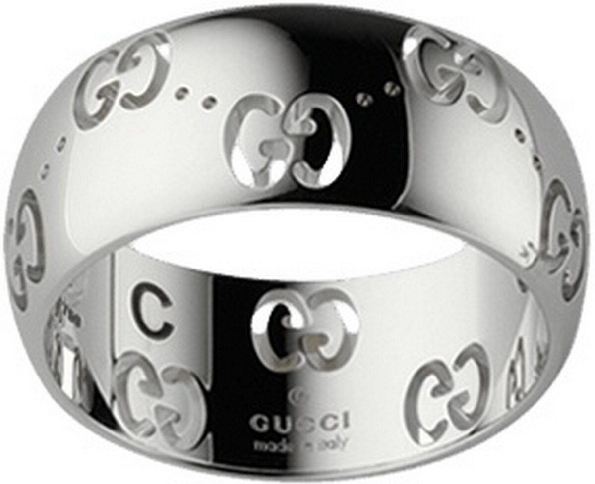 Anel Gucci Icon Prata-1