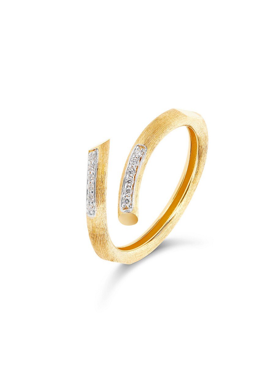Anel Colecção "Libera" Ouro Amarelo 18 Quilates E Diamantes Dourado-4