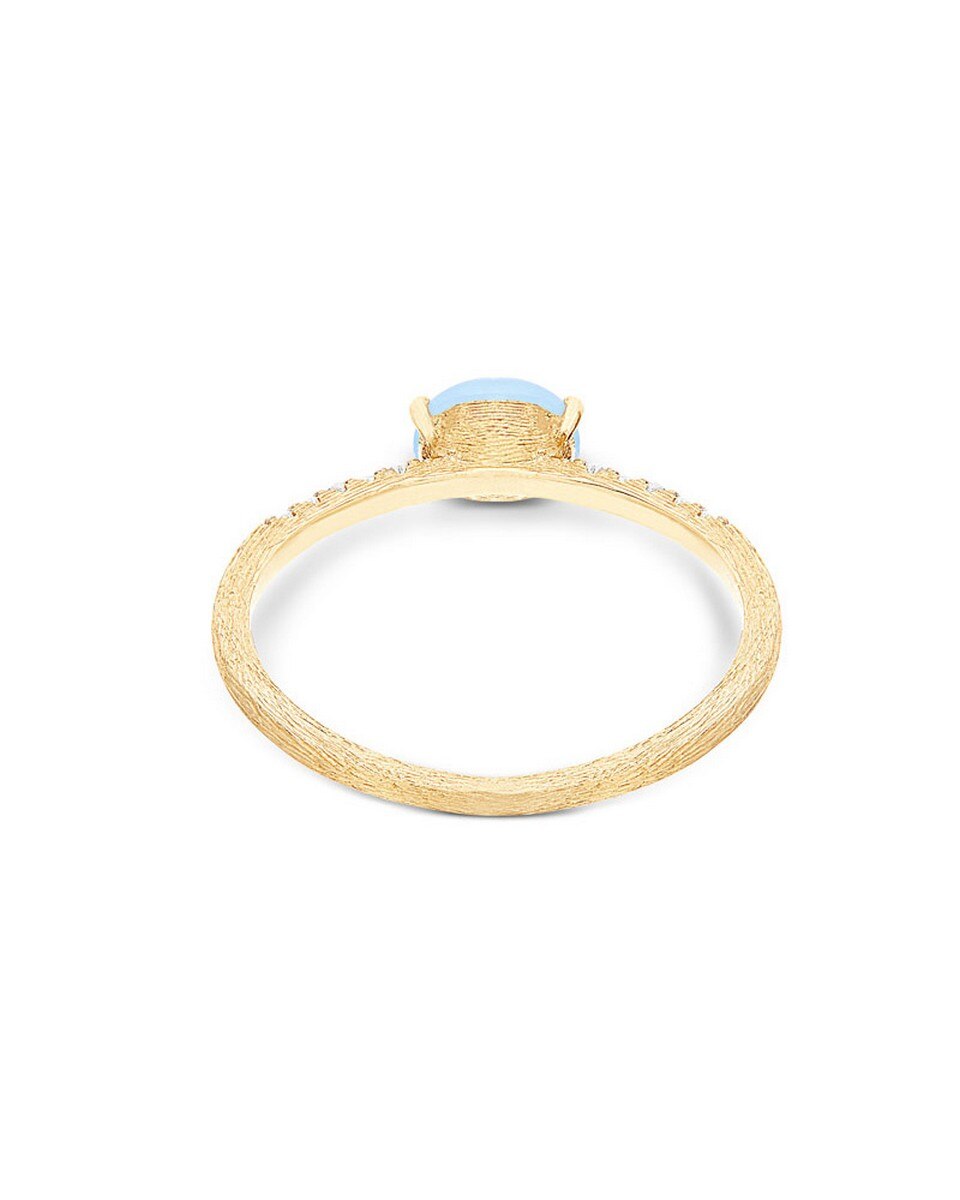 Anel Azure em Ouro, Diamantes e Aquamarine 3