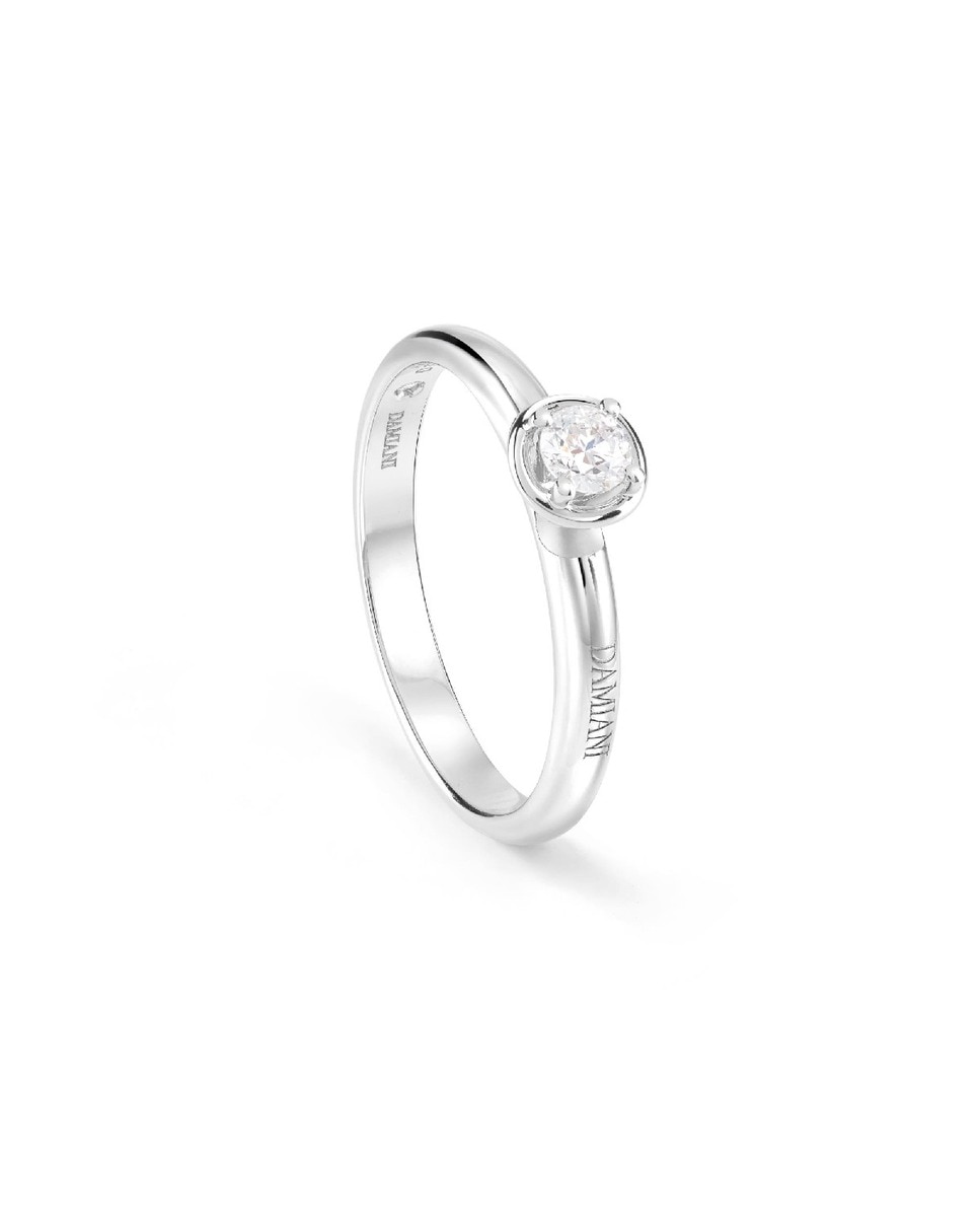 Aliança Minou em Ouro Branco e Diamante 1