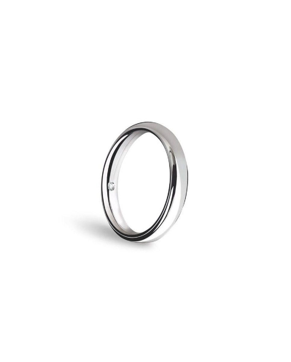 Aliança Noi2 em Ouro Branco e Diamante - 2,70 mm 1