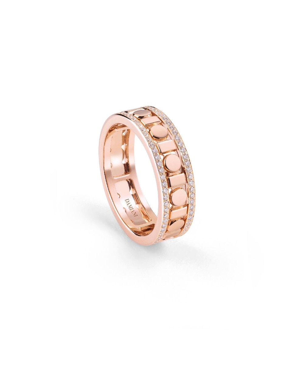 Aliança Belle Époque Reel em Ouro Rosa e Diamantes - 5,70 mm 1