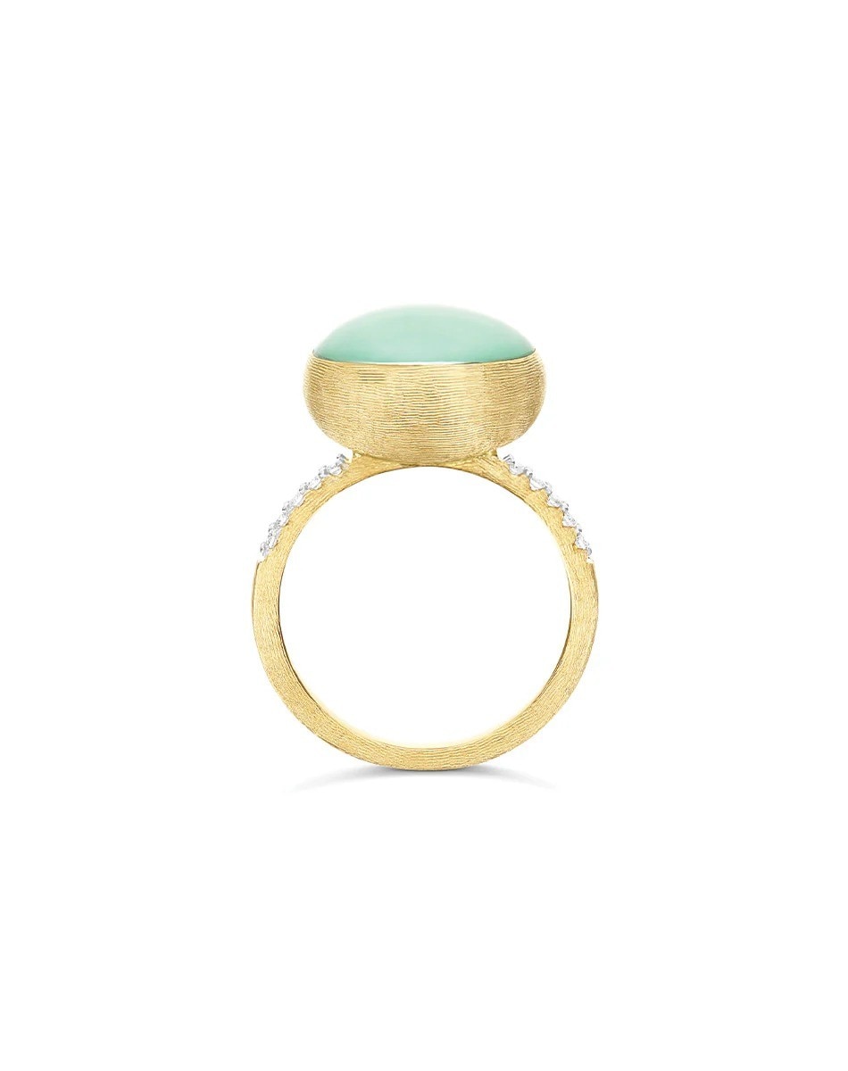 Anel "Boules" em ouro Lattementa, diamantes, cristal de rocha e jadeíte 2