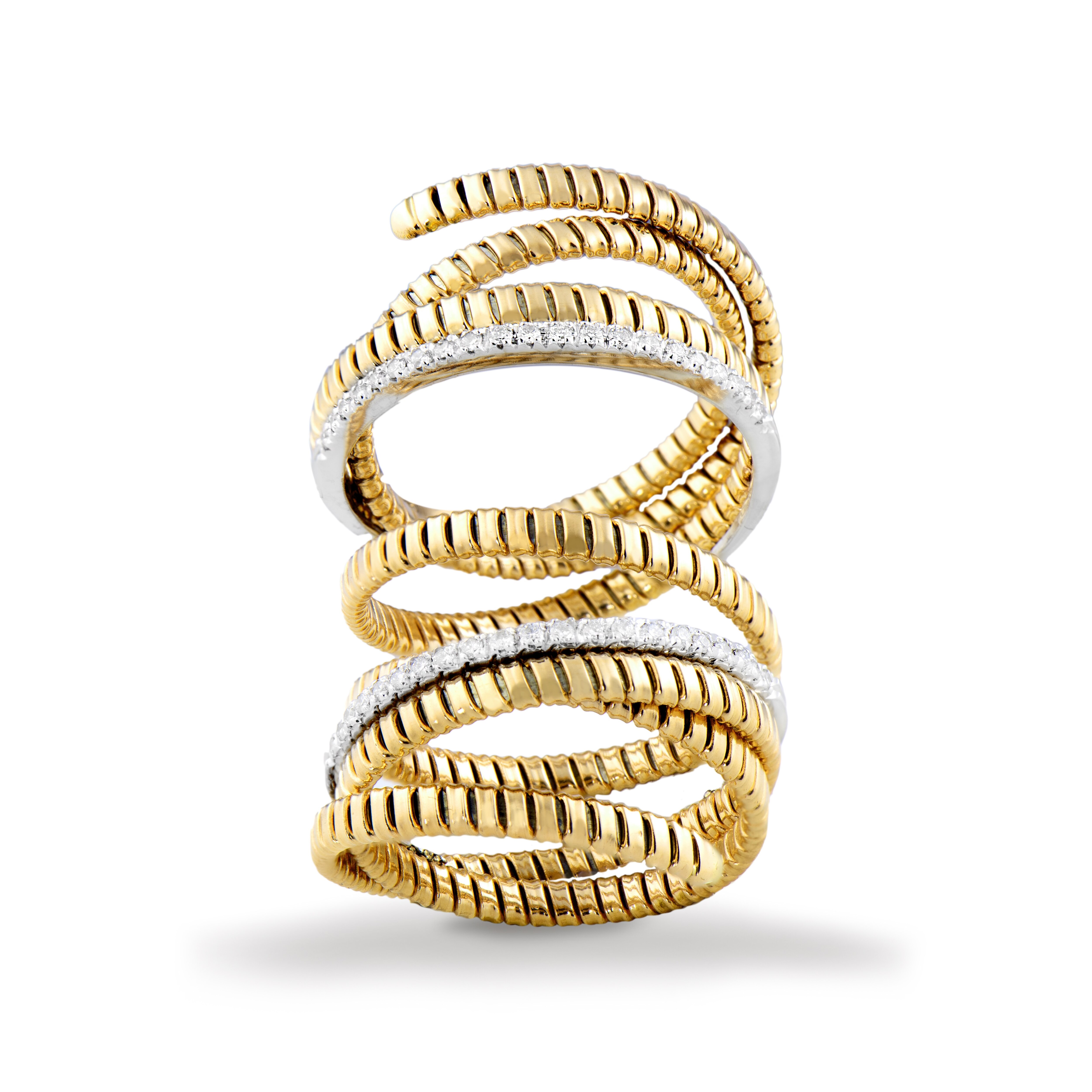 Imagem 0 de Anel de Ouro Amarelo com Diamantes