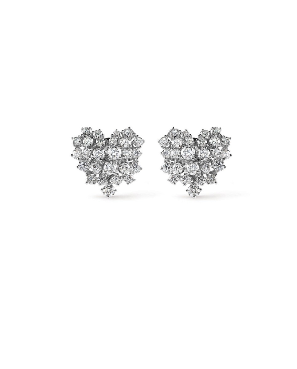 Brincos Mimosa em Ouro Branco e Diamantes 1