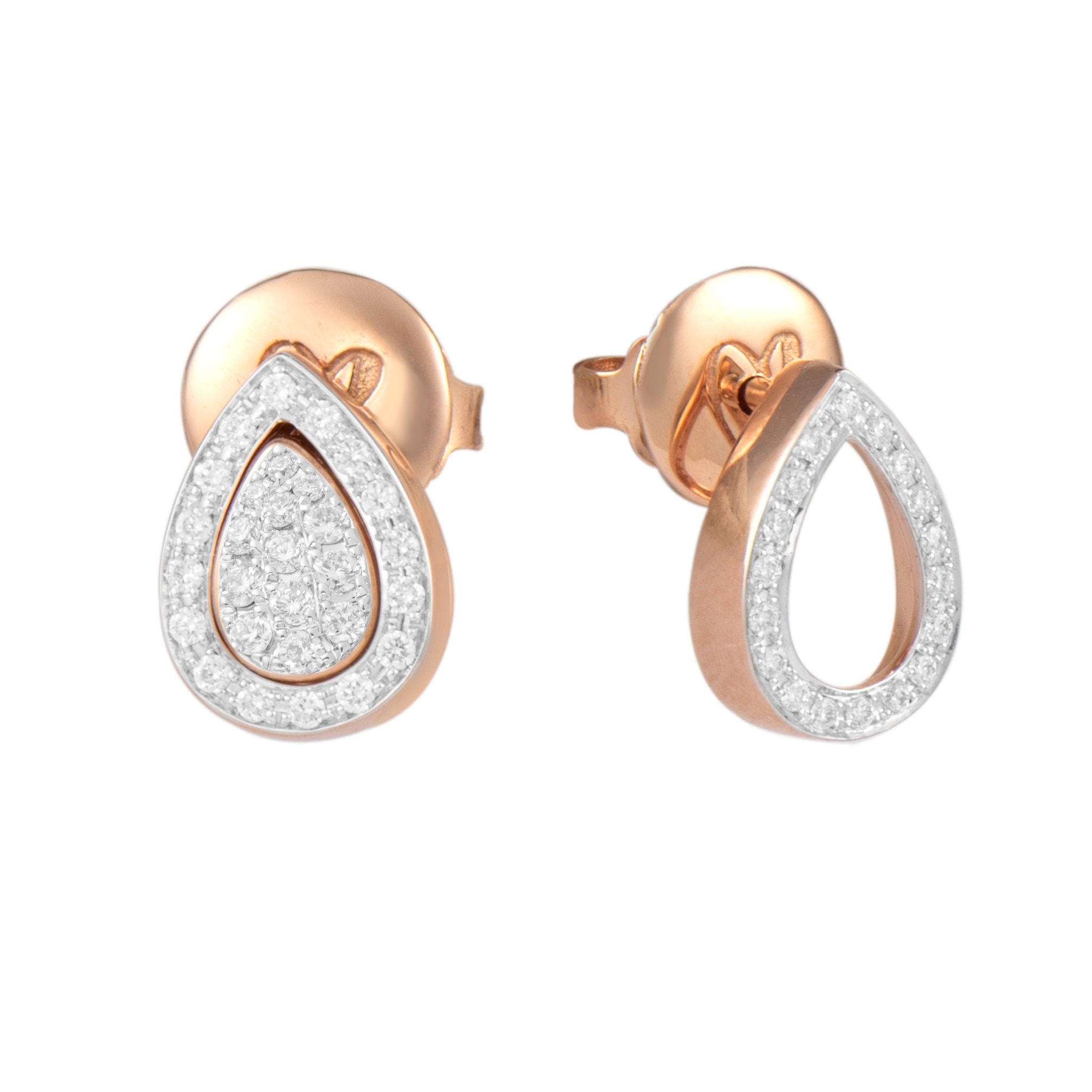 Imagem 0 de Brincos em Ouro Rosa com Diamantes