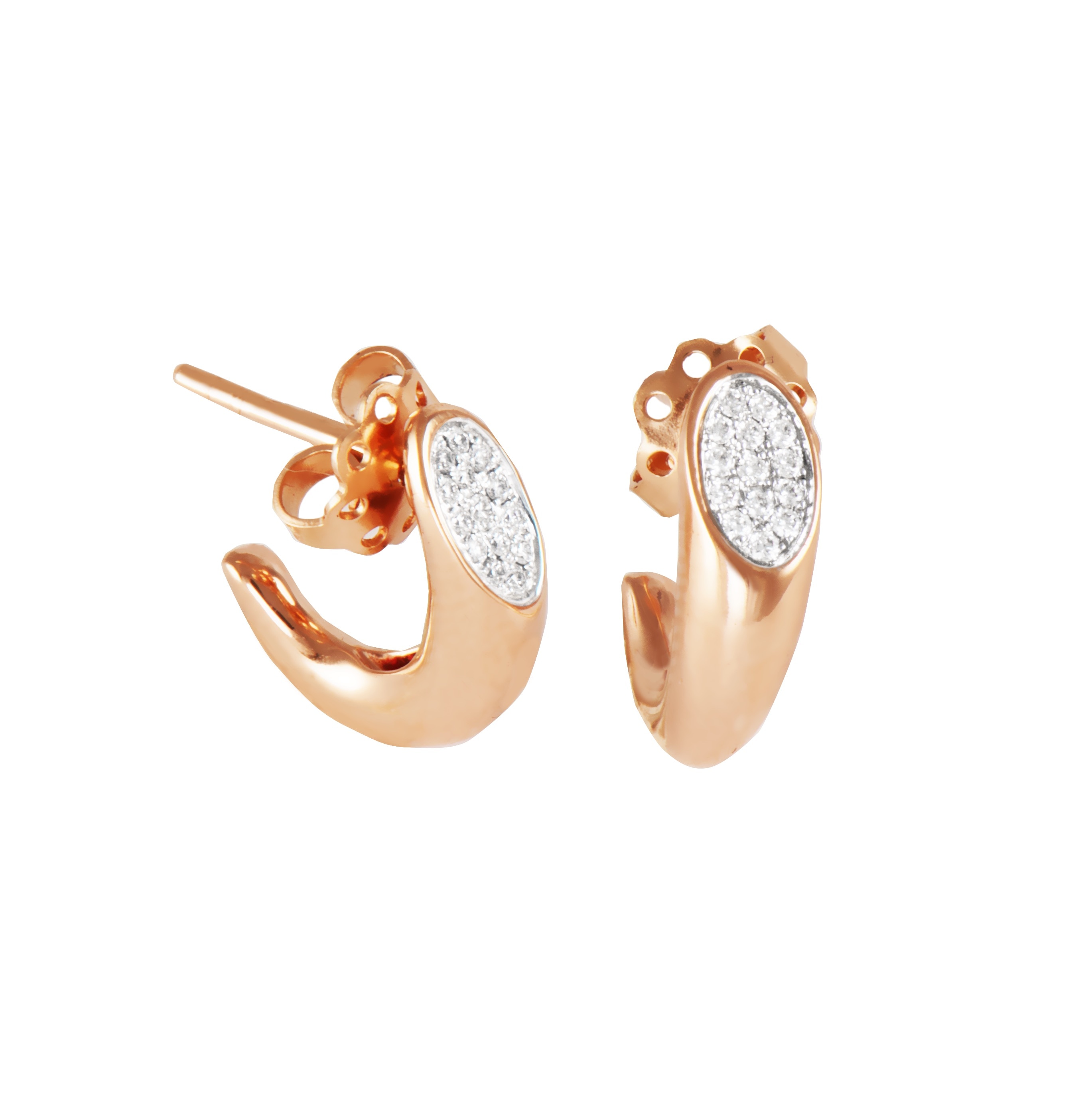 Imagem 0 de Brincos em Ouro Rosa com Diamantes