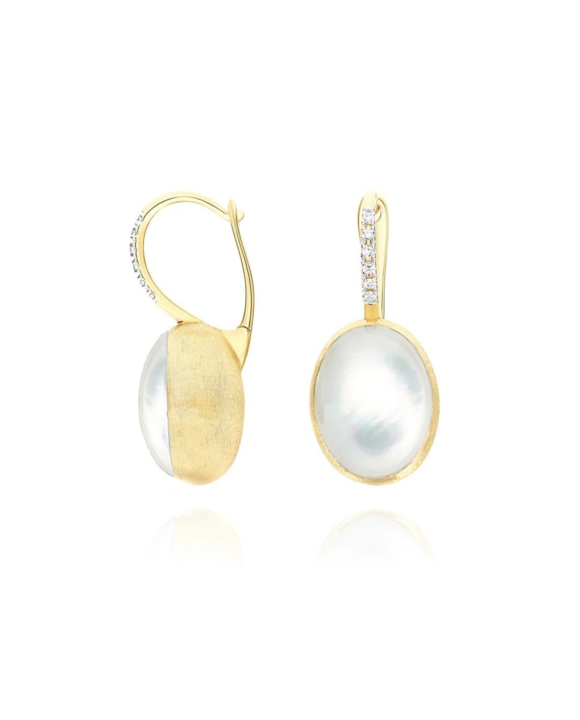 Brincos Dolcevita "Ciliegine" em Ouro, Diamantes e Madrepérola (medium) 2
