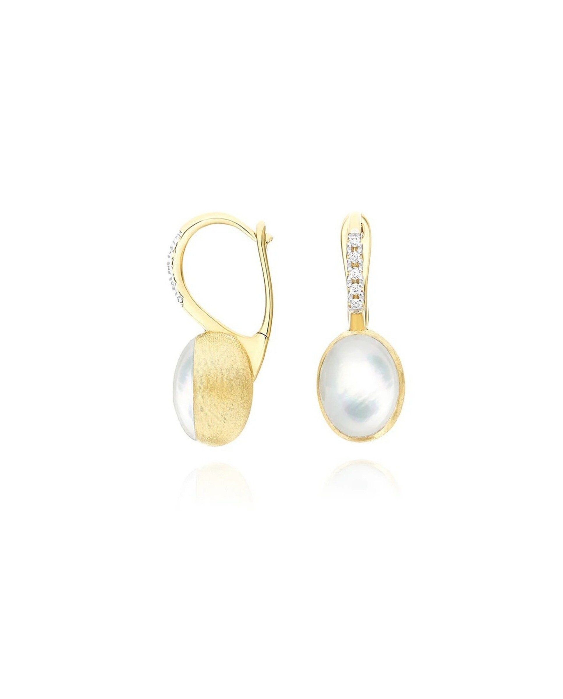 Brincos Dolcevita "Ciliegine" em Ouro, Diamantes e Madrepérola (small) 2