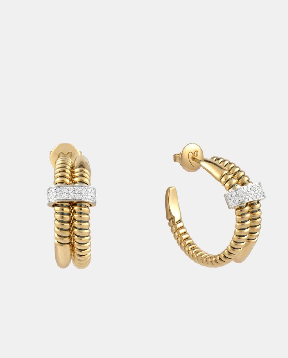 Imagem 0 de Brincos em Ouro Amarelo com Diamantes Brancos