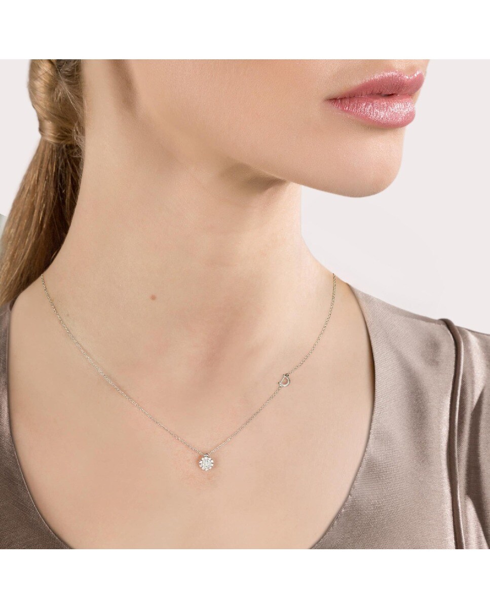 Colar Margjerita em Ouro Branco e Diamantes 2