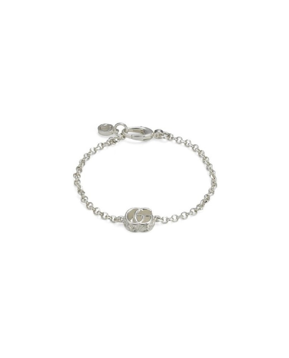 Pulseira de Prata com o Logo GG Marmont - 16 cm Silver-1