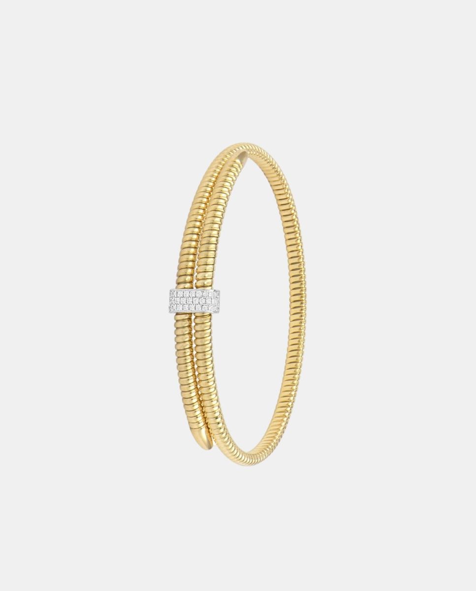 Imagem 0 de Pulseira em Ouro Amarelo com Diamantes Brancos