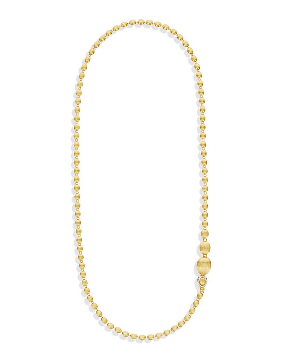 Colar "Ivy"em Ouro Gravado e Diamantes Dourado-2