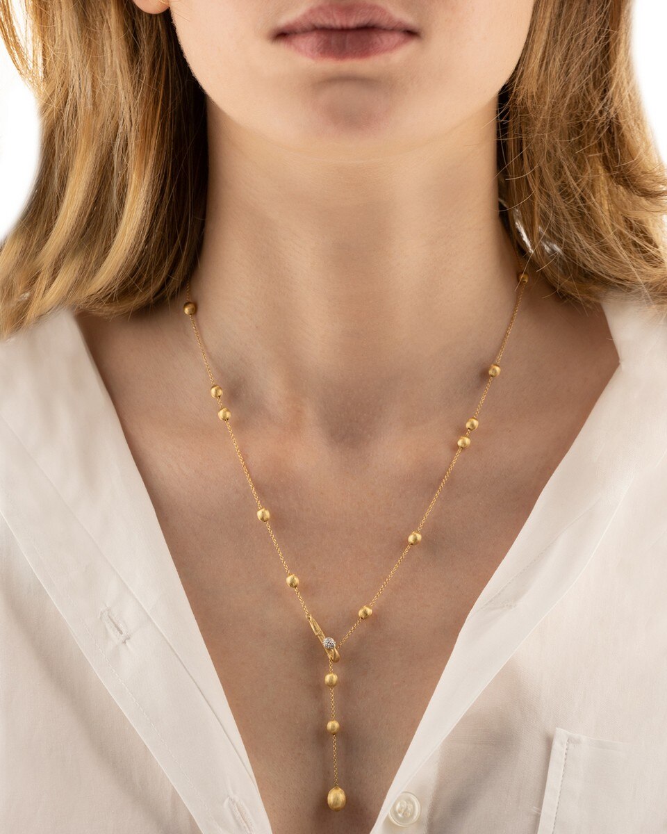 Colar "Soffio"em Ouro e Diamantes Dourado-3