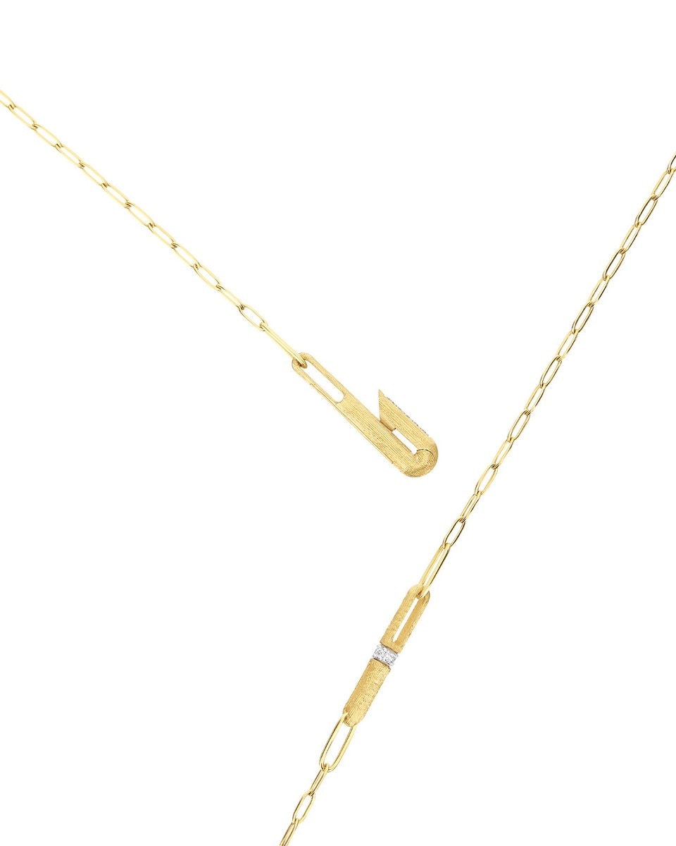 Colar "Libera" em Ouro e Diamantes Dourado-3