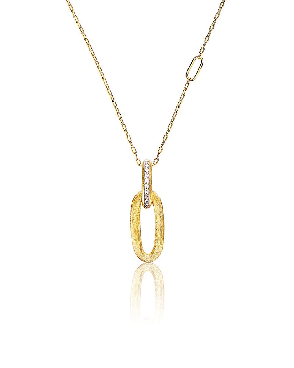 Colar "Libera" em Ouro e Diamantes Dourado-1