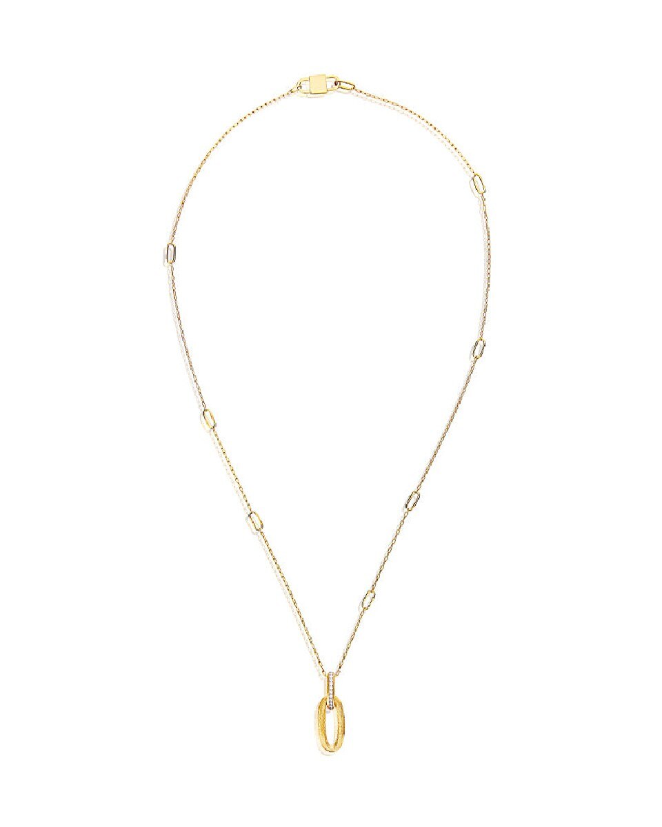 Colar "Libera" em Ouro e Diamantes Dourado-3