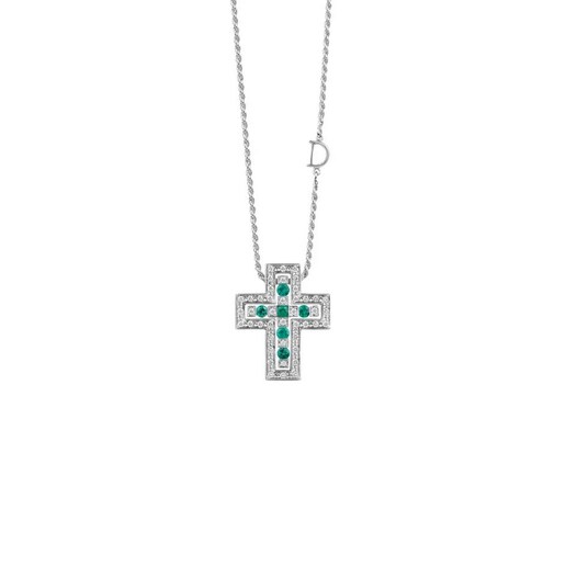 Imagem 0 de Colar Belle Époque em Ouro Branco, Diamantes e Esmeraldas