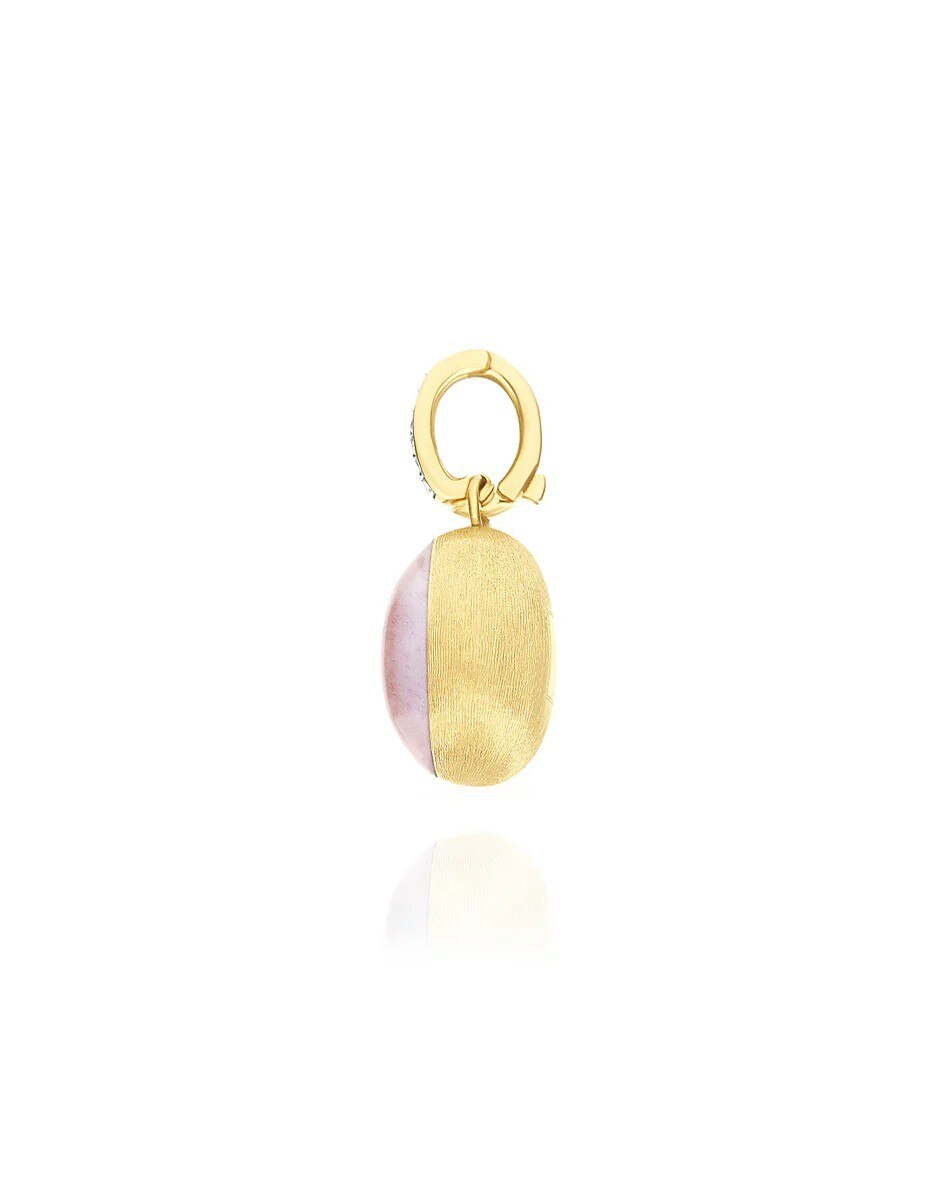 Pendente Rosolio "Boules" em ouro, diamantes, cristal de rocha, quartzo morango e madrepérola 2